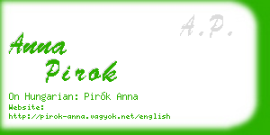 anna pirok business card